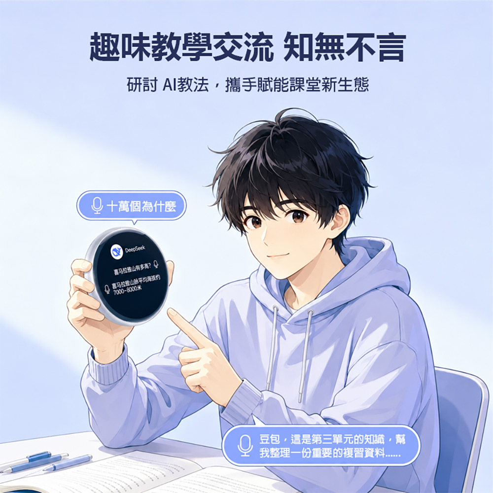 GK-E01 AI吧唧迷你顯示屏(動態胸章 動漫追星 粉絲應援 1.7吋螢幕 同聲傳譯 ChatGpt DeepSeek 豆包)